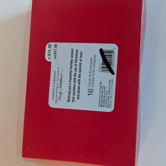 NWT 16 Watercolor Cardinal Holly American Greetings Christmas Cards Sealed Box - Picture 7 of 7